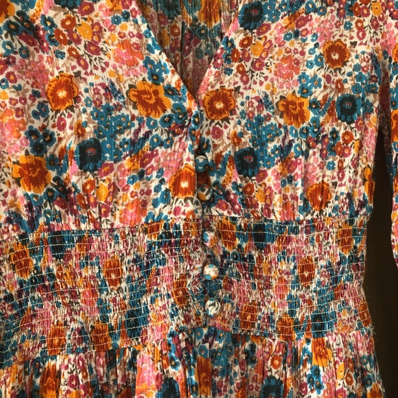 Urban Outfitters | Elise Floral Smocked Dress - Picture 4 of 8